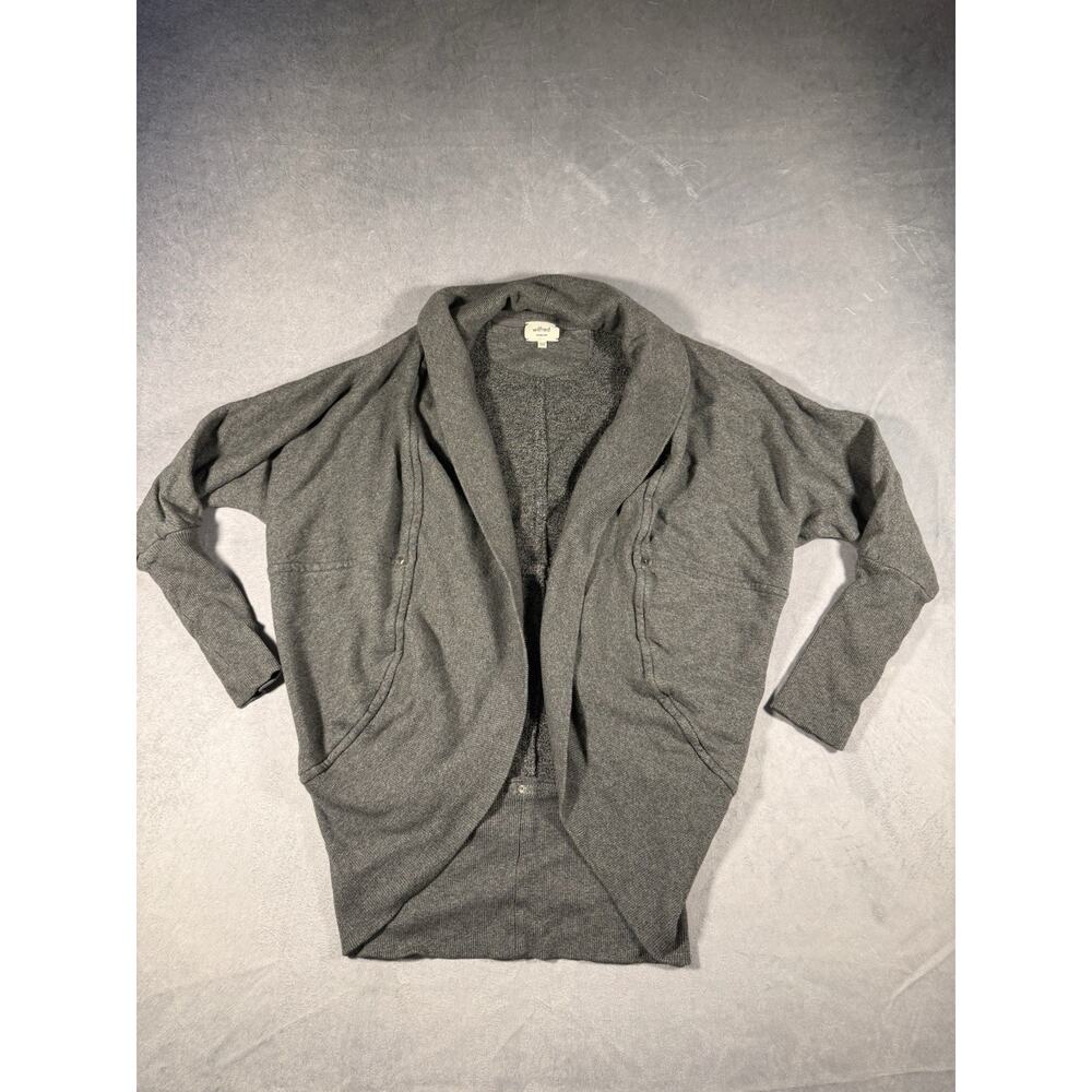Aritzia Wilfred Diderot Grey Open Front Long Sleeve Cardigan | Size Medium